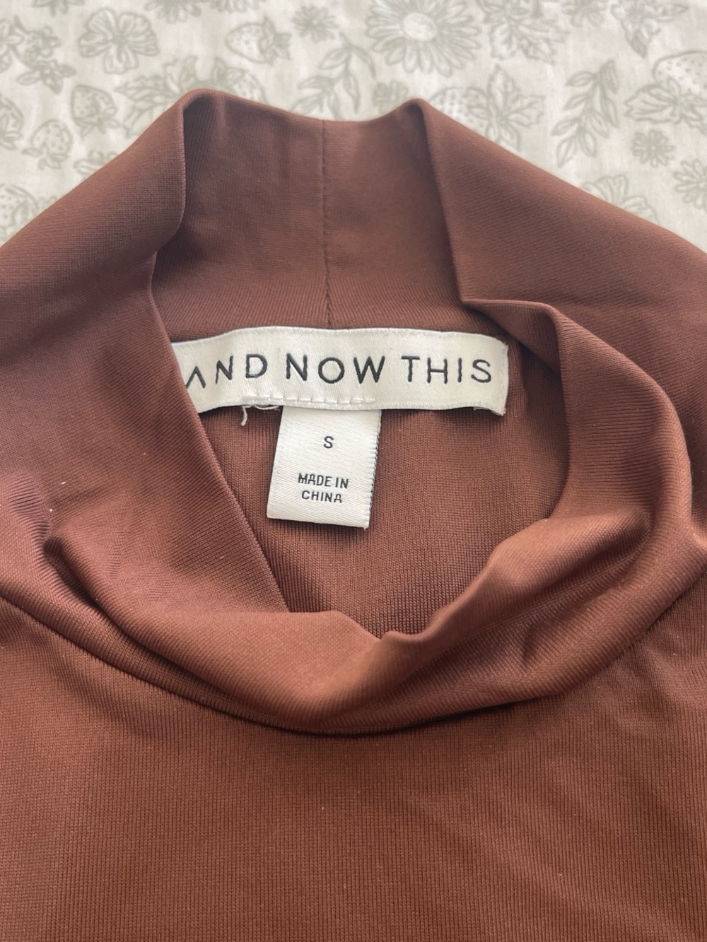 And Now This Women's Rust Brown Turtleneck Top